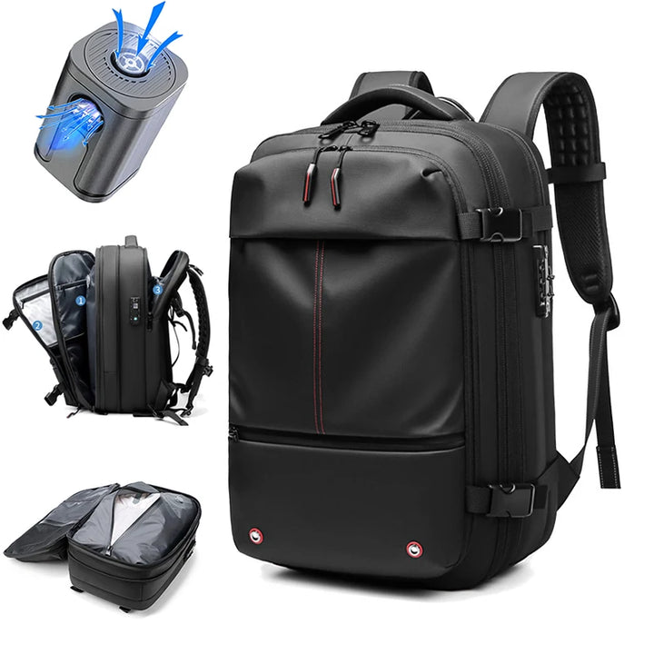 Backpack vacuum compression